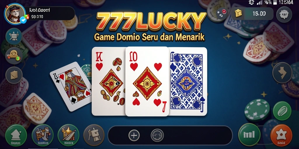 Tampilan gameplay seru dari 777LUCKY saat bermain Domino.