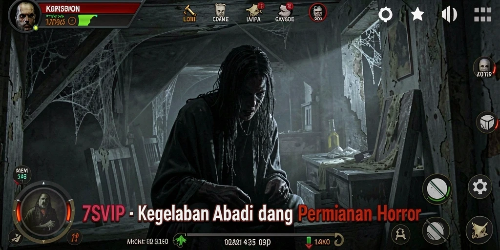 Tampilan menyeramkan gameplay 7SVIP yang menegangkan.