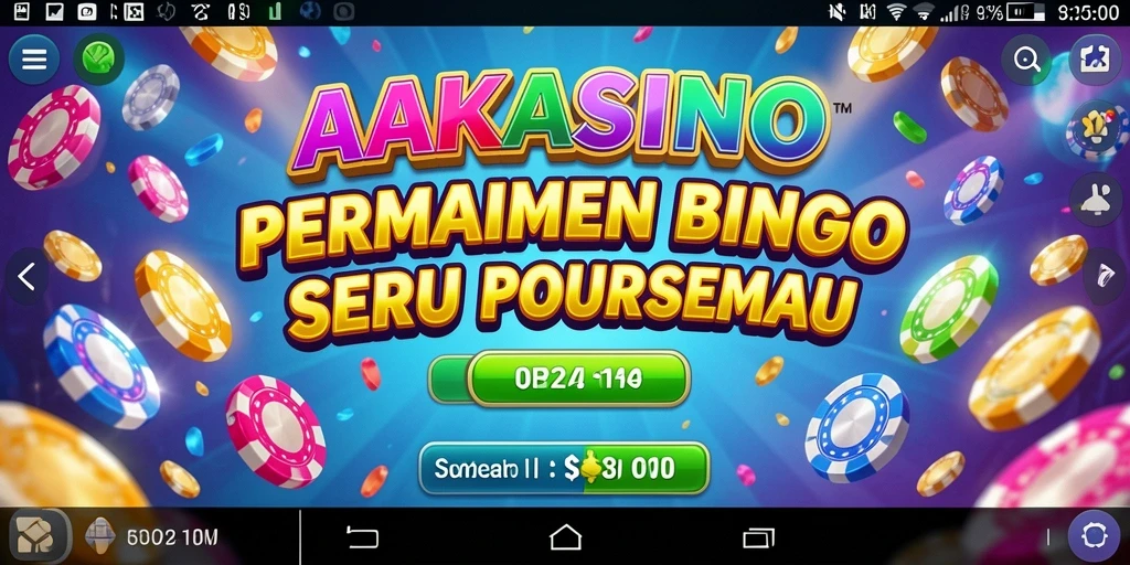 Tampilan menarik dari gameplay Bingo di AAKASINO.