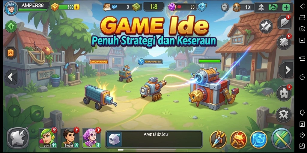 Tampilan gameplay AMPER88 yang menarik dan sederhana.