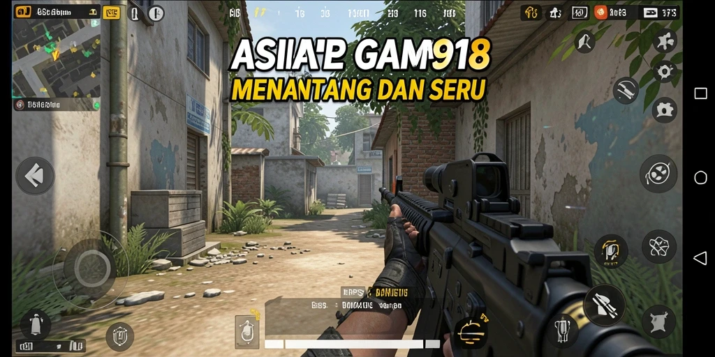 Tampilan gameplay yang intens dari ASIA918 dengan aksi tembak-menembak.