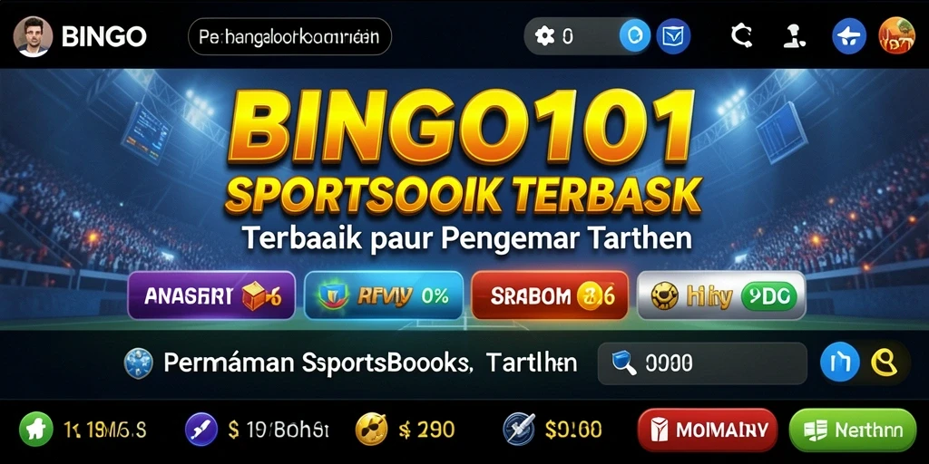 Tampilan gameplay menarik dari aplikasi Sportsbook BINGO101.