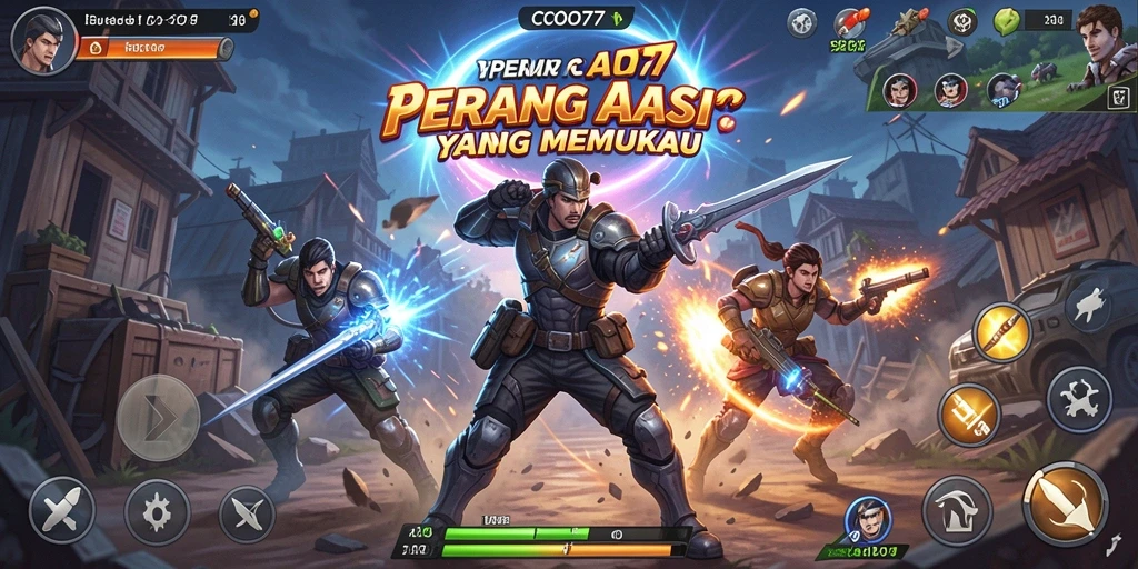 Tangkapan layar aksi intens dari permainan COO77 yang menggambarkan pertempuran mendebarkan.