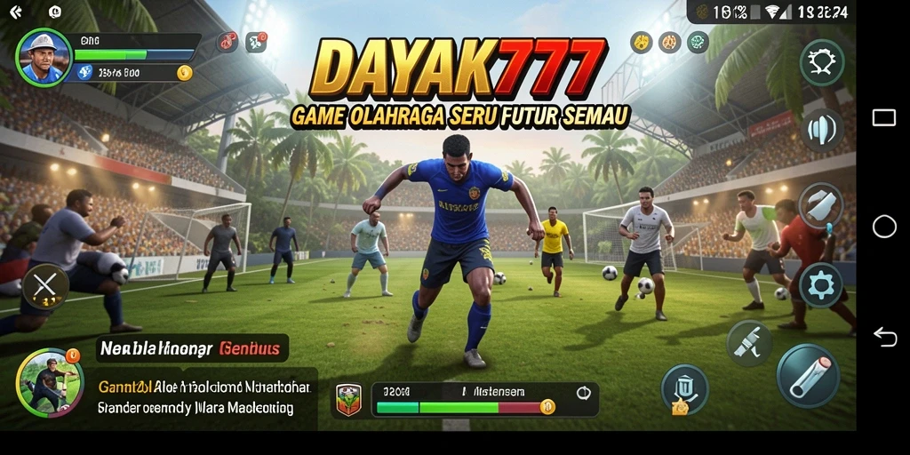 Tampak seru gameplay olahraga dari DAYAK777 yang menantang.