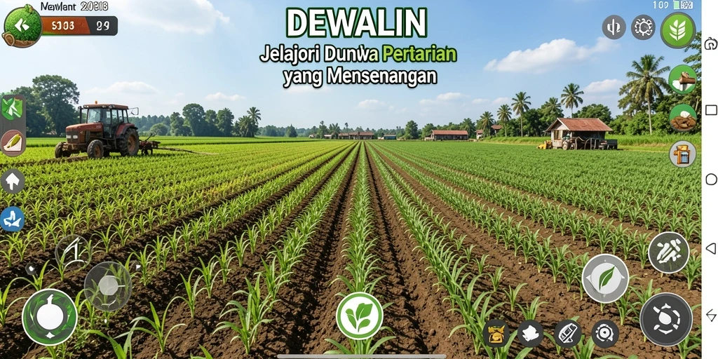 Tampilan gameplay DEWALIN yang menarik di dunia pertanian.