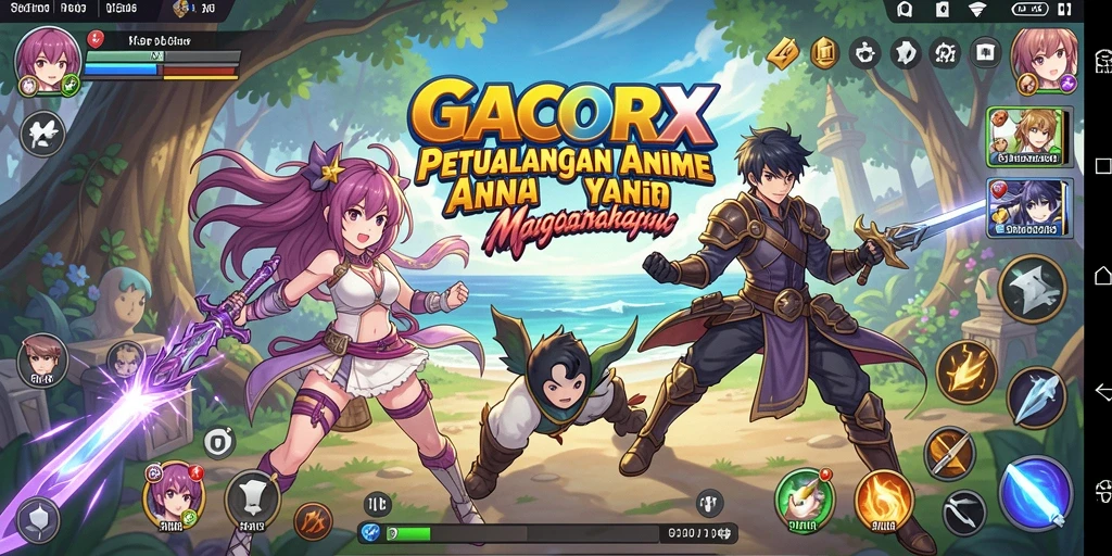 Tampilan gameplay seru dalam GACORX yang penuh warna.