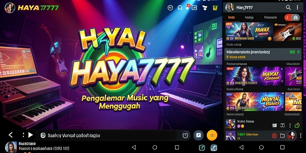 Tampilan gameplay HAYA777 dengan beragam lagu menarik.