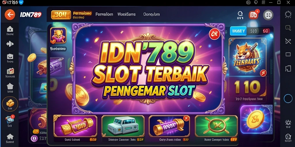 Tampilan gameplay slot IDN789 yang seru dan menghibur.