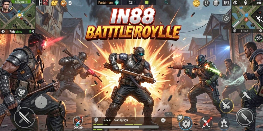 Tangkapan layar menarik menunjukkan aksi mendebarkan dalam permainan Battle Royale.