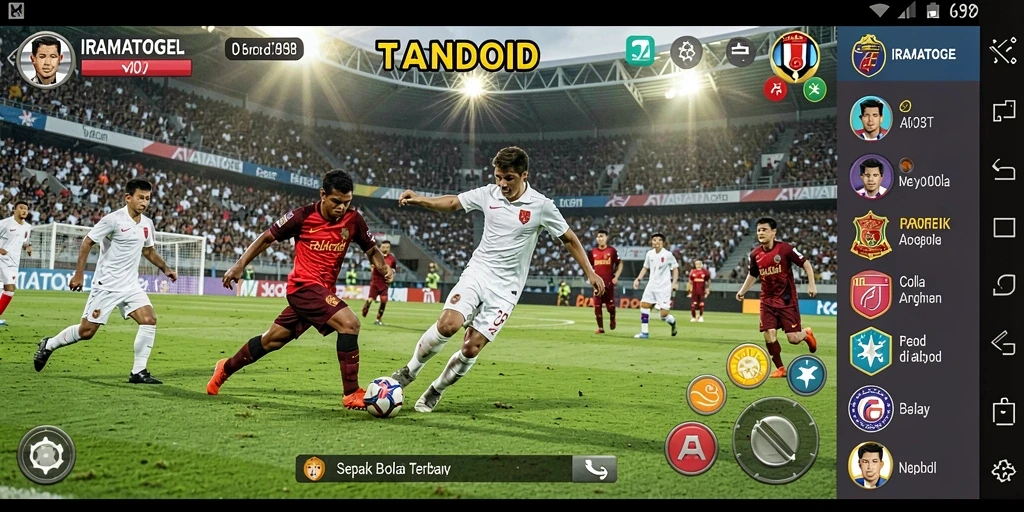 Gameplay <strong>IRAMATOGEL</strong> yang seru dalam aksi sepak bola.