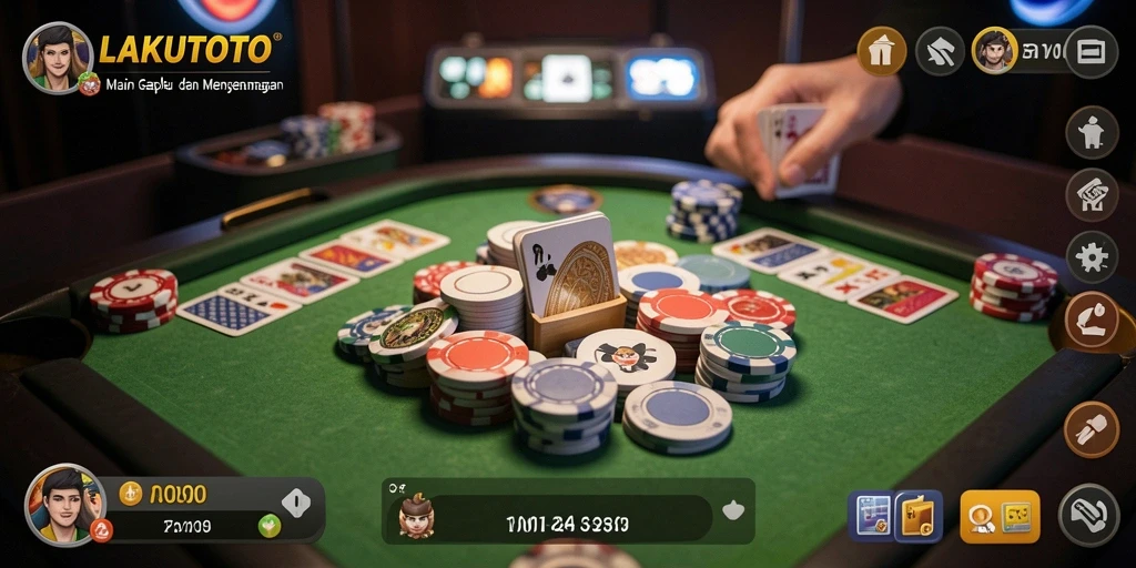 Tampilan gameplay LAKUTOTO yang seru dalam permainan Gaple.