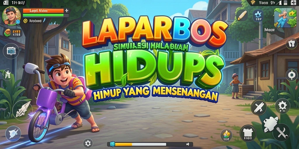 Tampilan menarik dari gameplay LAPARBOS yang penuh warna dan kreatif.