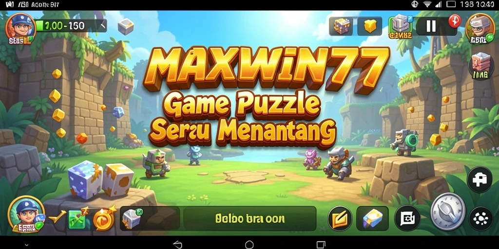 Screenshot gameplay MAXWIN77 menunjukkan teka-teki menantang yang menarik.