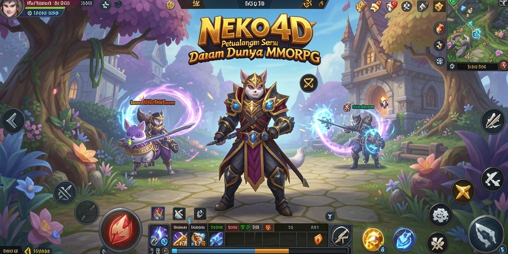 Tangkapan layar gameplay NEKO4D yang menampilkan pertarungan seru dan interaksi antar pemain.