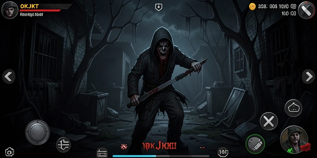 Screenshot gameplay <strong>OKJKT</strong> menampilkan suasana mencekam yang menghantui.