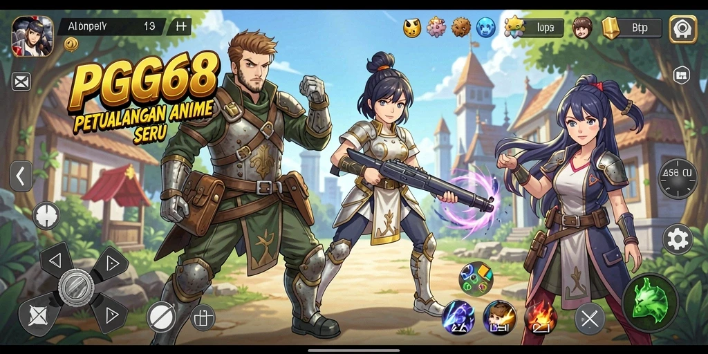 Gameplay PGG68 menampilkan aksi seru dalam dunia anime.