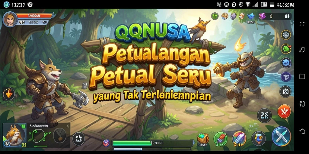 Tangkapan layar menunjukkan pengalaman gameplay mendebarkan di QQNUSA.