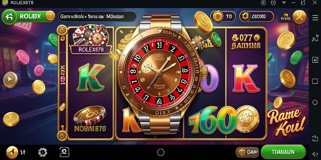 Screenshot utama ROLEX878 menampilkan gameplay Slot yang seru dan menarik.