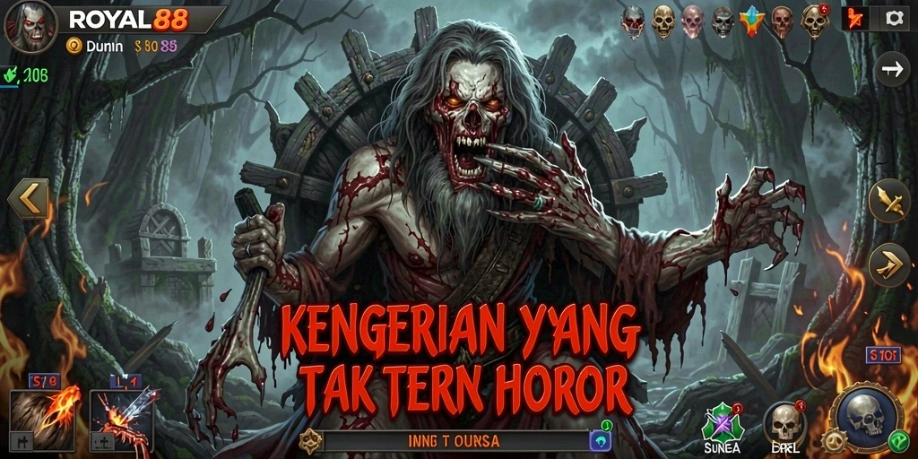 Screenshot menunjukkan kegelapan dan ketegangan gameplay ROYAL88.