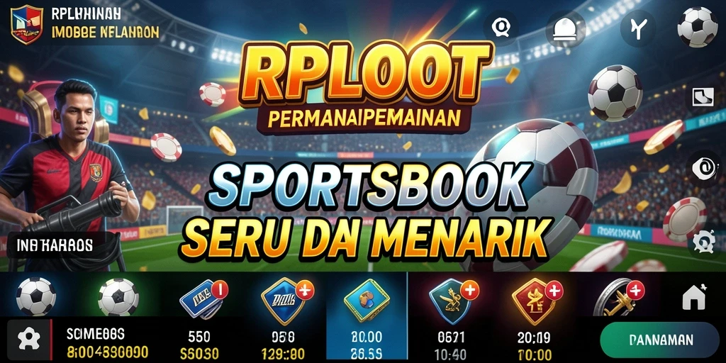 Tangkapan layar utama RPLOOT yang menunjukkan pengalaman taruhan Sportsbook.