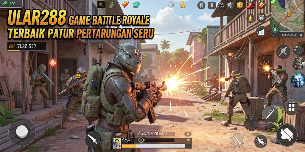 Gameplay ULAR288 yang seru di medan perang Battle Royale.