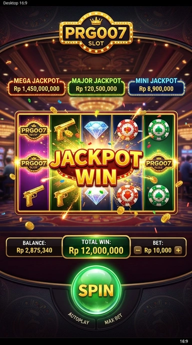 Tampilan utama aplikasi prg007 yang menarik dan informatif.